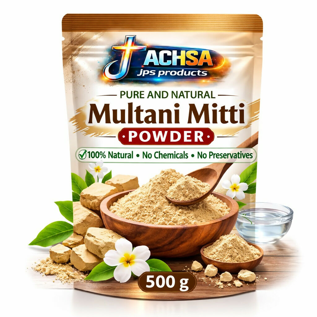 JPS Products Multani Mitti Powder – Natural Fuller’s Earth Face Mask for Deep Cleansing & Oil Control JPS PRODUCTS (ACHSA)