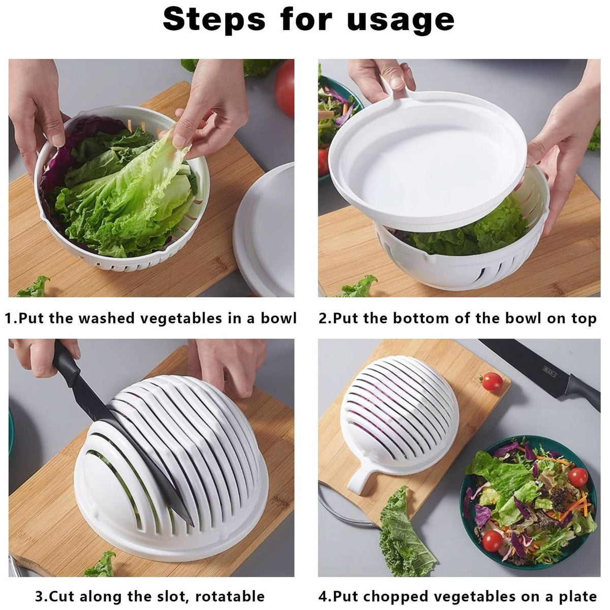 Plastic 60 Seconds Salad Cutter Salad Maker Salad Bow  (1 Pc) HP DD