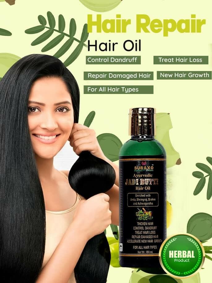 SUBAXO Herbal Hair Oil | Repair & Growth Formula, Jadi Buti Hair Oil (Pack of 2 x200ml) - HalfPe