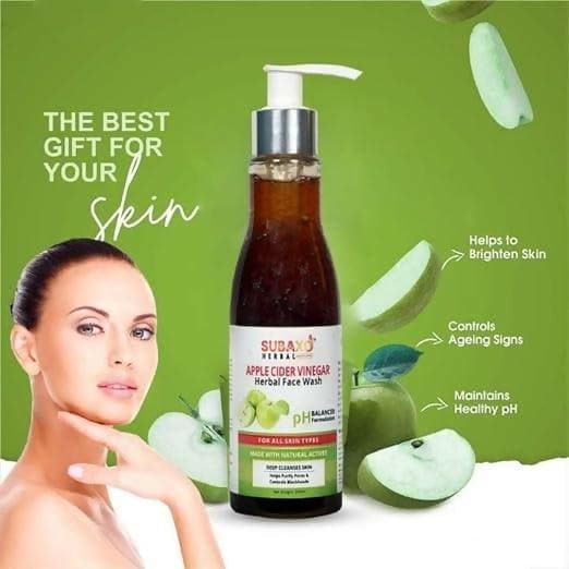 SUBAXO Herbal Apple Cider Vinegar Face Wash Deep Cleansing Oil Control For Women & Men (200ml) - HalfPe