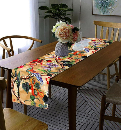 Lushomes table runner for 6 seater dining table, for Living Room (13 X72 Inches, Single piece) - HalfPe