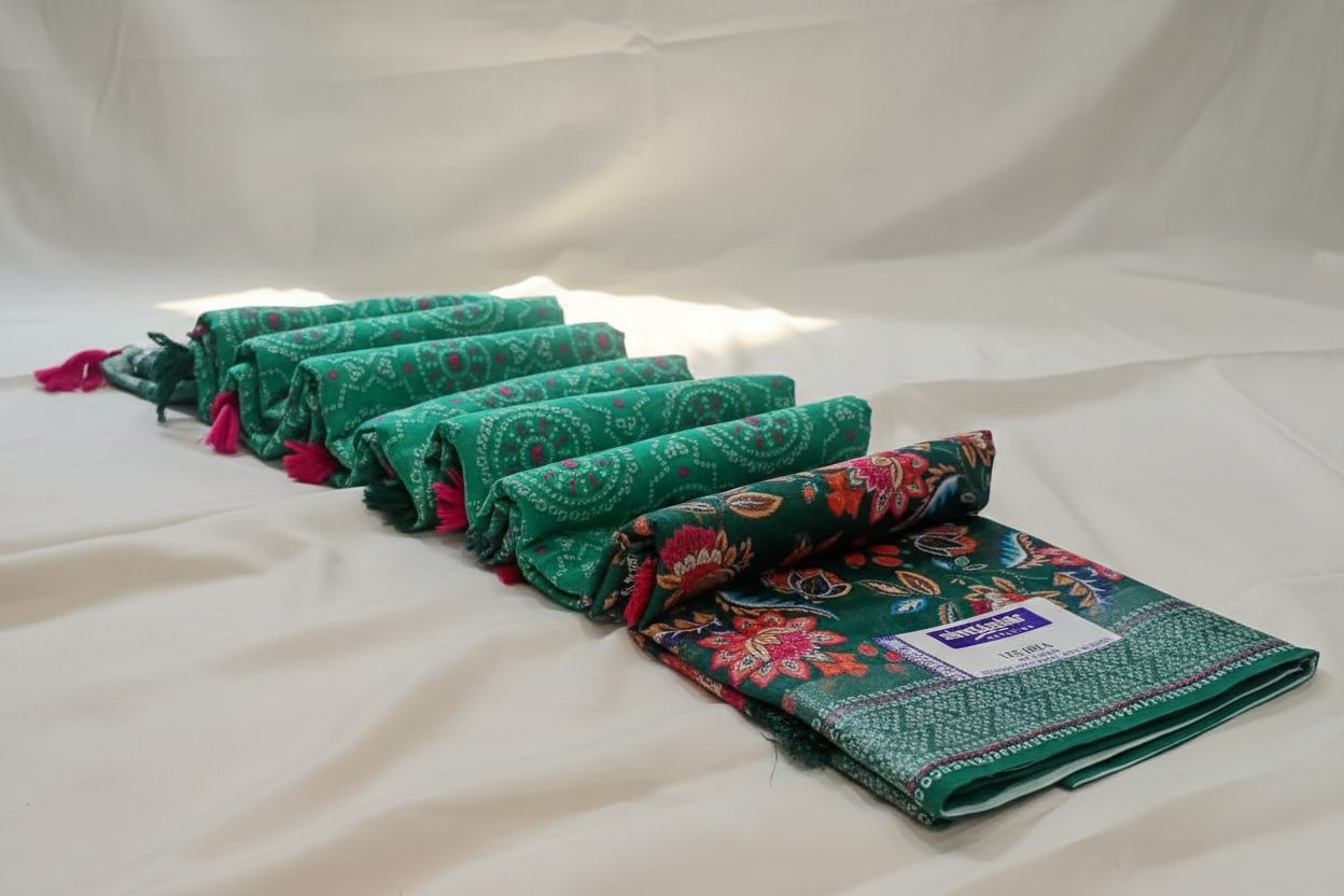 Comfort Linen Cotton Printed Saree for Daily & Office Wear Kalyani silks and sarees