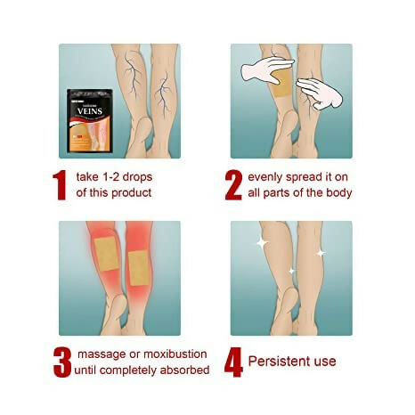 Varicose Veins Relief Patches Reduce Swelling, Improve Circulation & Soothe Leg Pain (12 Pcs)