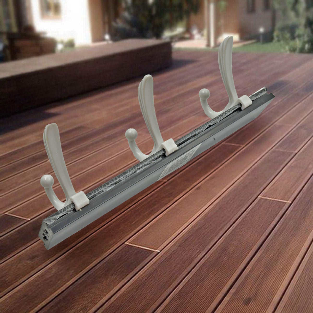 Cloth Hanger Wall Door Hooks Rail For Hanging Clothes For Hanging Hook Rack Rail Extra Long Coat Hanger Wall Mount For Clothes Jacket Hats 6 Hook HP DD
