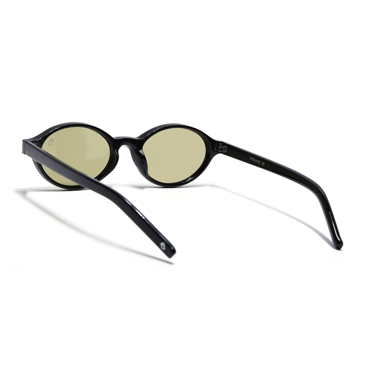 Bloom Black Oval Sunglasses for Men and Women - Style 2186 - view 6