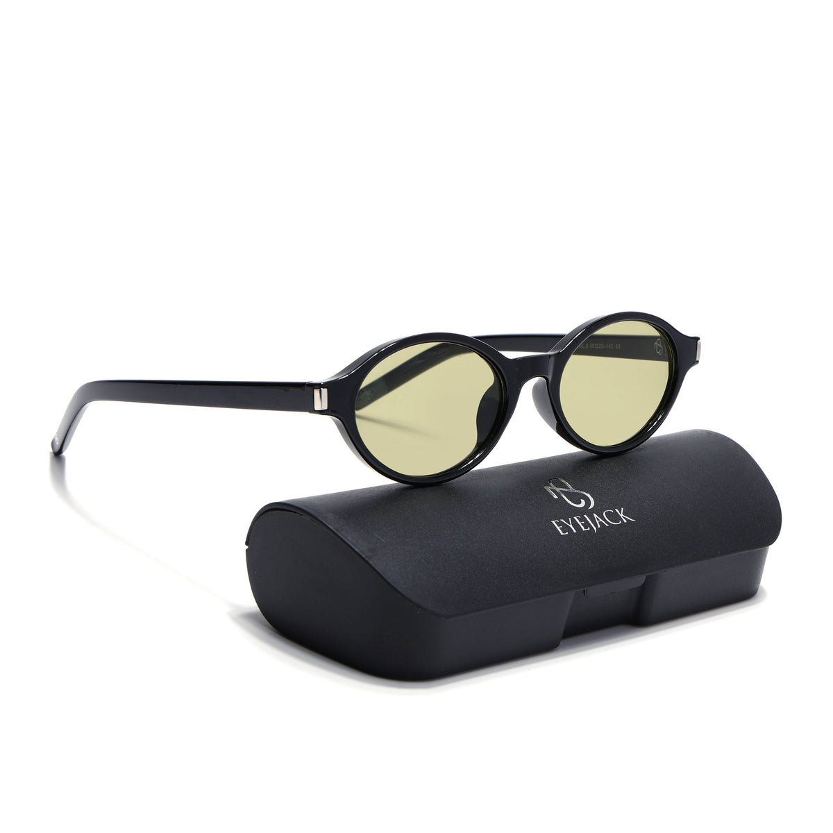 Bloom Black Oval Sunglasses for Men and Women - Style 2186 - view 8