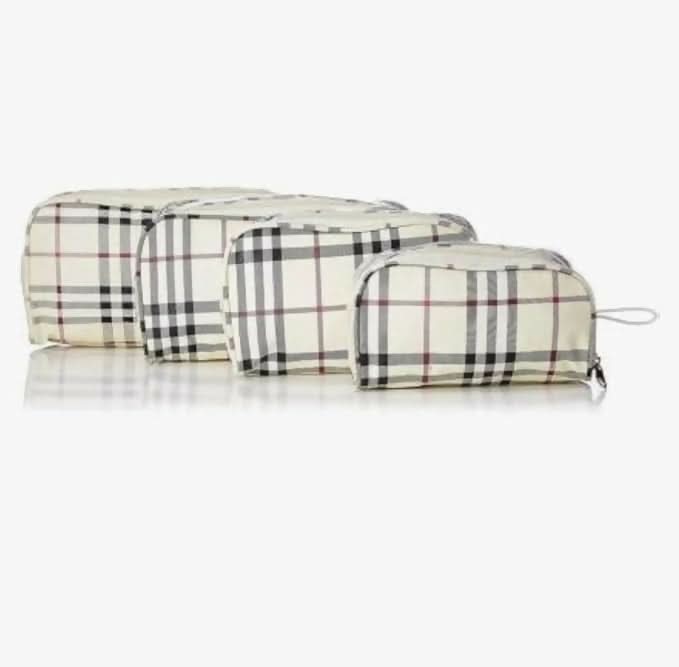 Multipurpose Transparent Travel Pouches Makeup, Toiletry, and Shaving Kit Organizer Bags for Women (Set of 4, TPT) NATIONALBAGS & BELTS
