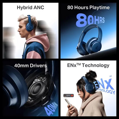 boAt Rockerz 512 ANC, BEAST Mode, ENx Tech, App Support Bluetooth (Multicolor)