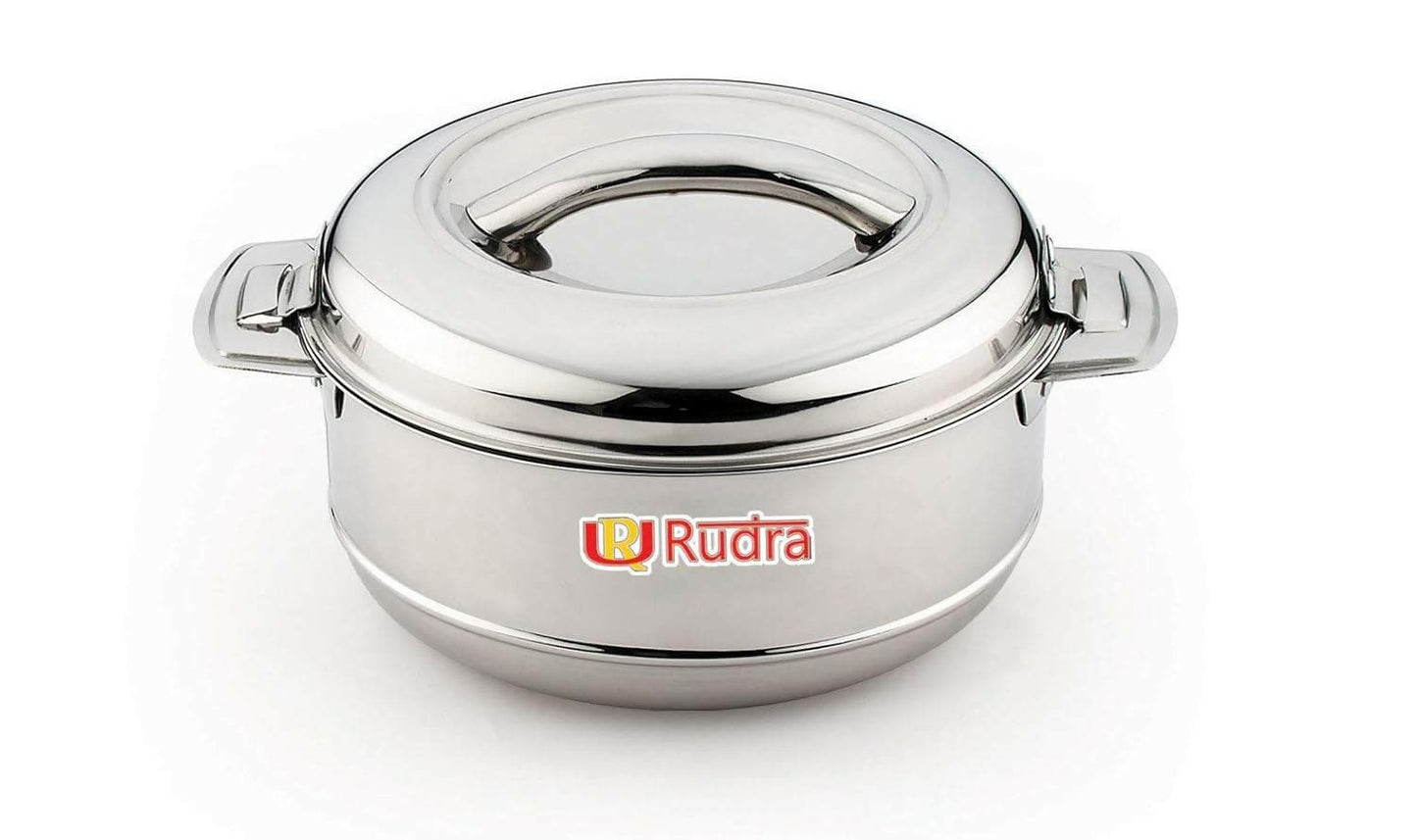 Rudra Super Stainless Steel Insulated Casserole (Multiple Sizes) - HalfPe