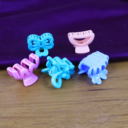 Plastic Small Hair Clips For Girls Kids Hair Accessories (3 Pcs Set  Mix Color  Design)