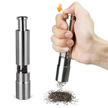 Kitchen Mini Pepper Crusher Stainless Steel Hand Thumb Press - HalfPe