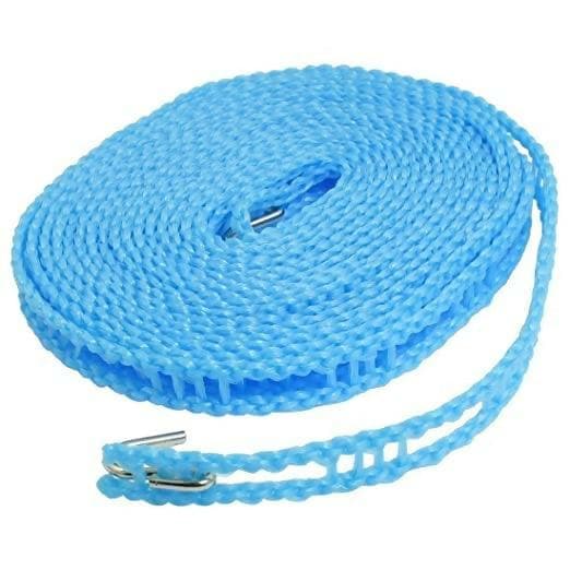 Anti-Slip Clothes Washing Line Drying Nylon Rope with Hooks (5mtr) - HalfPe