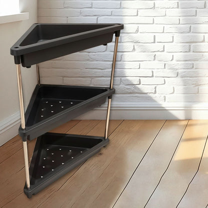 3-layer Multipurpose Plastic Corner Storage Rack