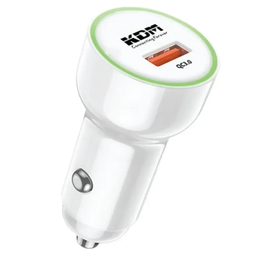 KDM – UC90 Miles Car Charger 30W power via a USB port (Multicolors)