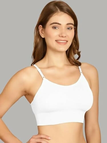 DaintyCLIQ "Easy Peasy" Women’s Sports Bra with Soft Molded Cups & Adjustable Straps (Pack of 1) DaintyCLiQ
