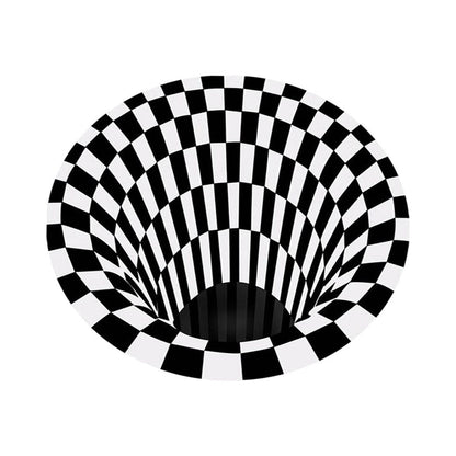 3d Space Round Carpet Floor Mat Non-woven Doormat (1 Pc  78 Cm)