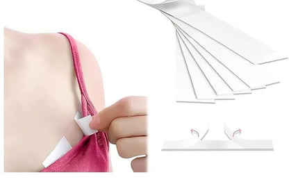 One Click Shopping Double-Sided Fashion Tape for Clothes (36 Pcs) Transparent Body & Bra Tape for Women Invisible Dressing Strips for Outfits, Sarees & Bikinis