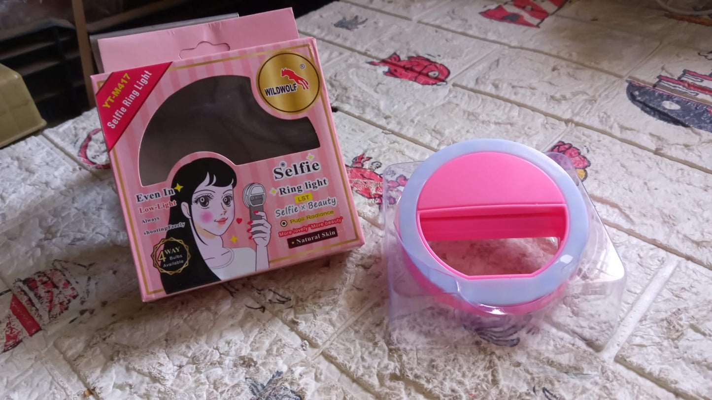 Battery Selfie Ring Light for Phone – 3 Brightness Levels