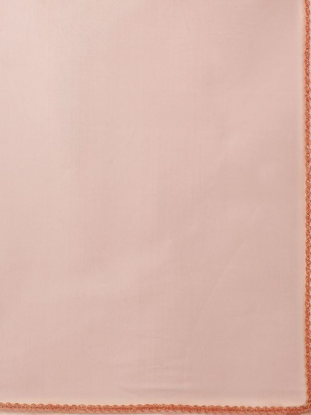 Bollywood Vogue Ready To Wear Peach Georgette Embroidered Anarkali Suit