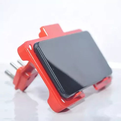 Multi-purpose Wall Holder Stand For Charging Mobile Just Fit In Socket And Hang (Red) ABHI Mobiles