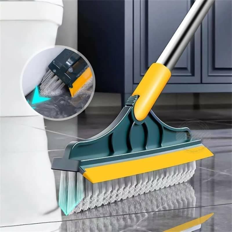 2 in 1 Scrubbing Brush with Long Handle, Floor Scrub Brush, Tile Cleaning Brush - HalfPe