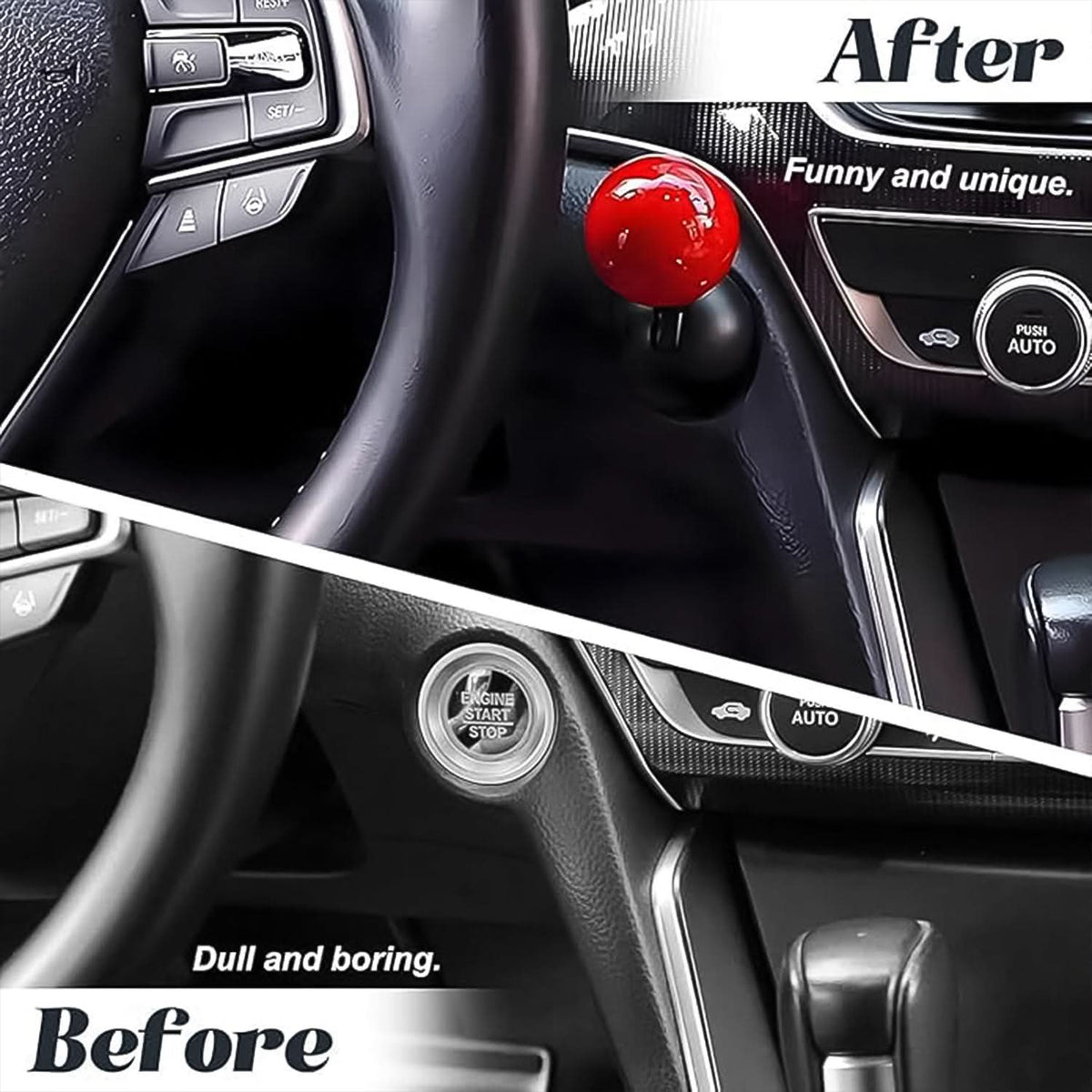 Car Push Start Button Rocker  Cover Ball Design (1 Pc) HP DD