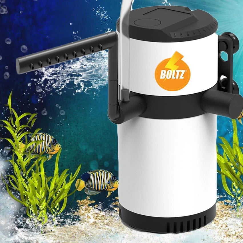 BOLTZ Submersible Aquarium Filter Pump 8 Watt,500 L/H Fluidized Aquarium Filter (Mechanical Filtration for Salt Water and Fresh Water)
