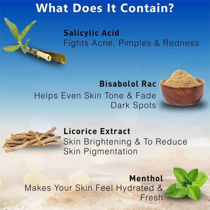 MUUCHSTAC Ocean Foam  for Men - Inbuilt Brush, Fights Acne & Pimple, Skin Brightening, All Skin Types Face Wash (100 ml)