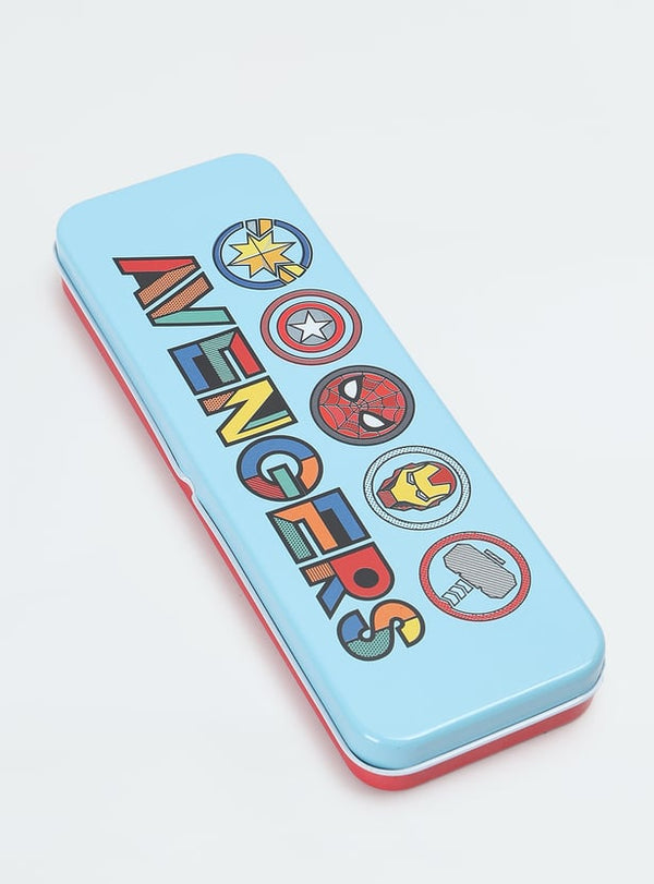 QIPS by HMI Marvel & Disney Double Layer Stationary Organizer for Kids Metal Pencil Box.
