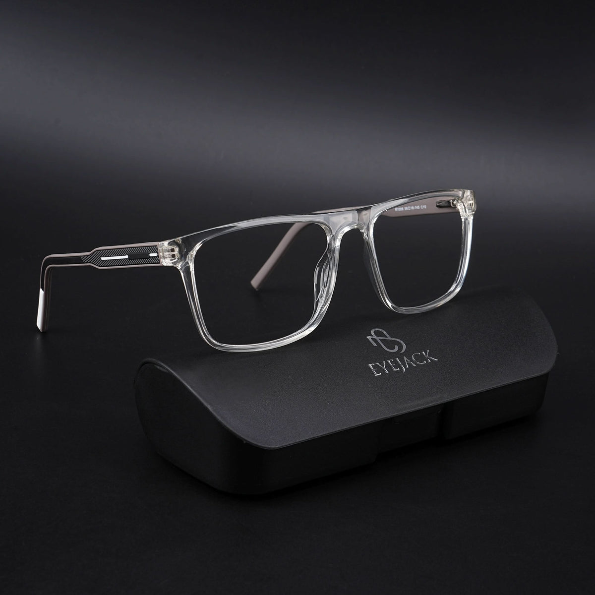 Eyejack Rush Transparent Square Eyeglasses for Men and Women - view 6