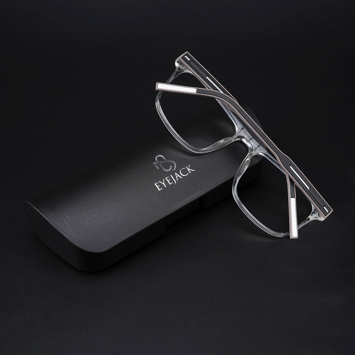 Eyejack Rush Transparent Square Eyeglasses for Men and Women - view 9