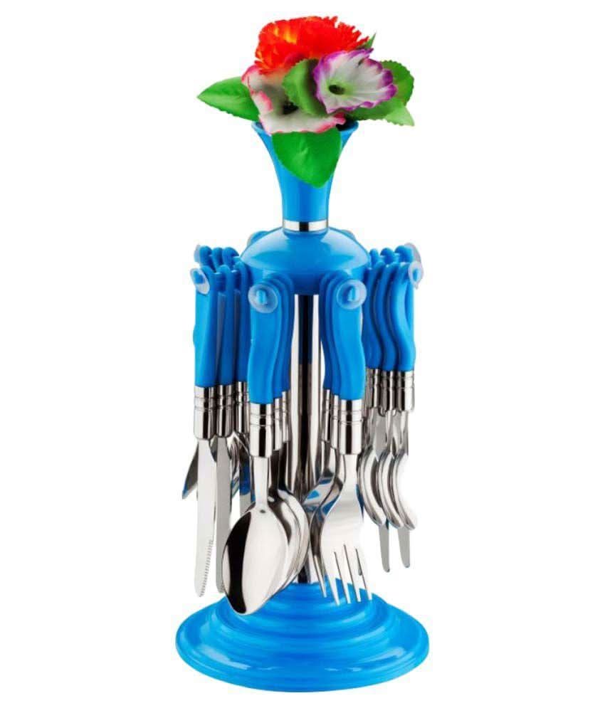 New Stylish Plastic Stainless Steel Cutlery Set (Pack Of 24) HP DD