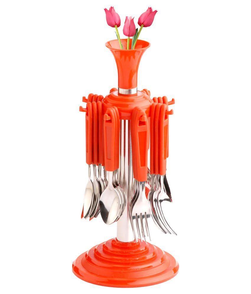 New Stylish Plastic Stainless Steel Cutlery Set (Pack Of 24) HP DD