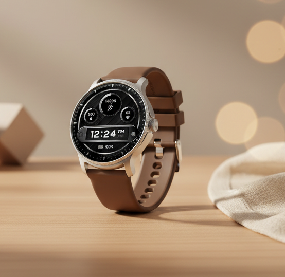 boAt Lunar Discovery Brown With Navigation Smartwatch with Bluetooth Calling Halfpe Deals