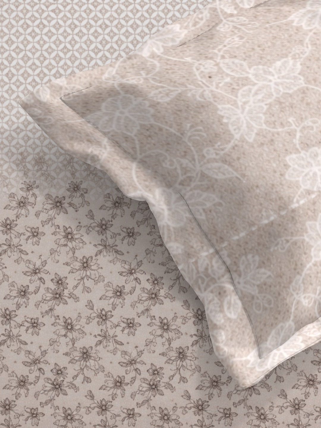 Vera 100% Pure Cotton Satin King Bedsheet With 2 Contrast Pillow Covers