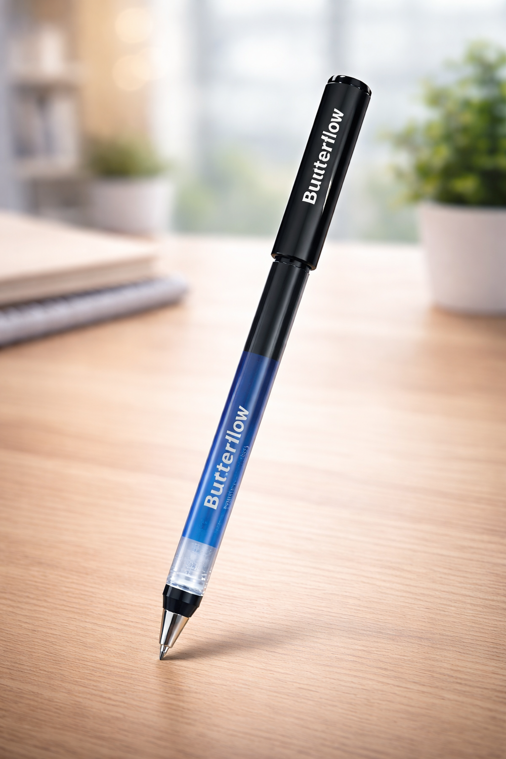 Cello Butterflow Ball Pen Black Ink | Smooth Writing | Pack of 10 HalfPe - FW -TPT