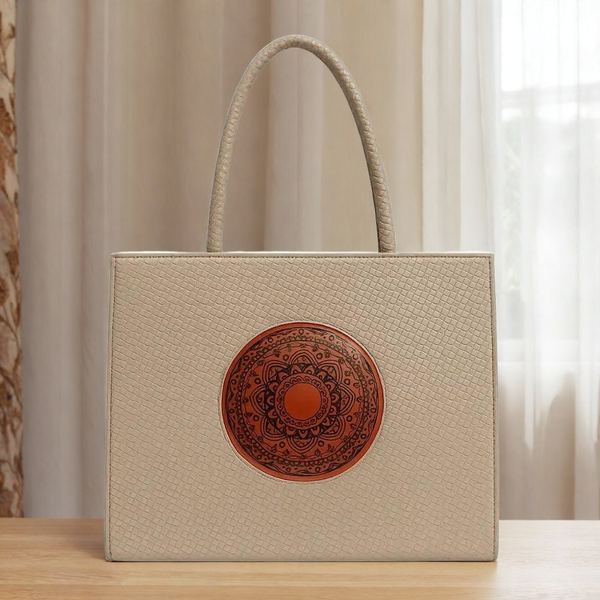 Woven Textured Tote Bag
