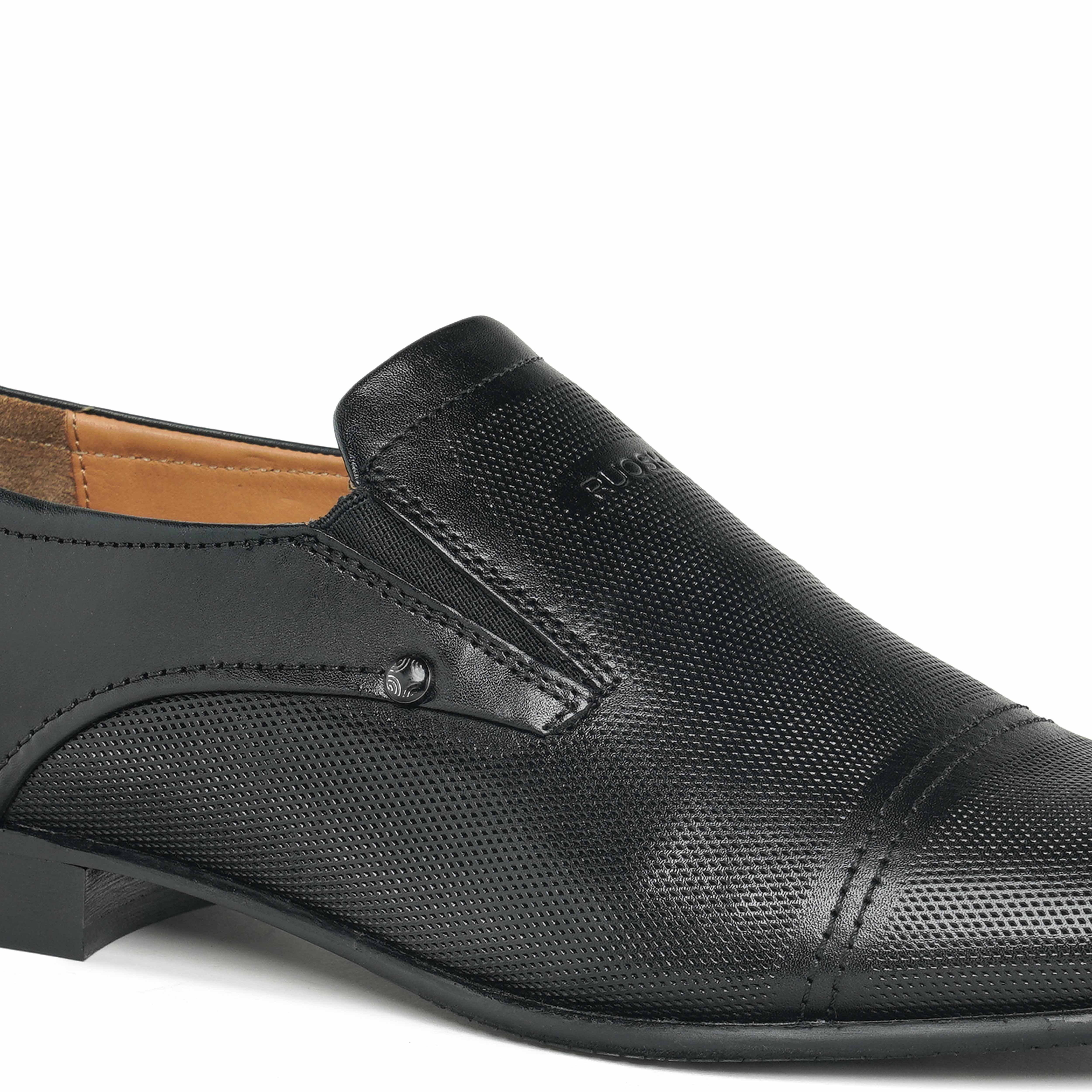 The Lando Ruosh Men Black Formal Slip-On