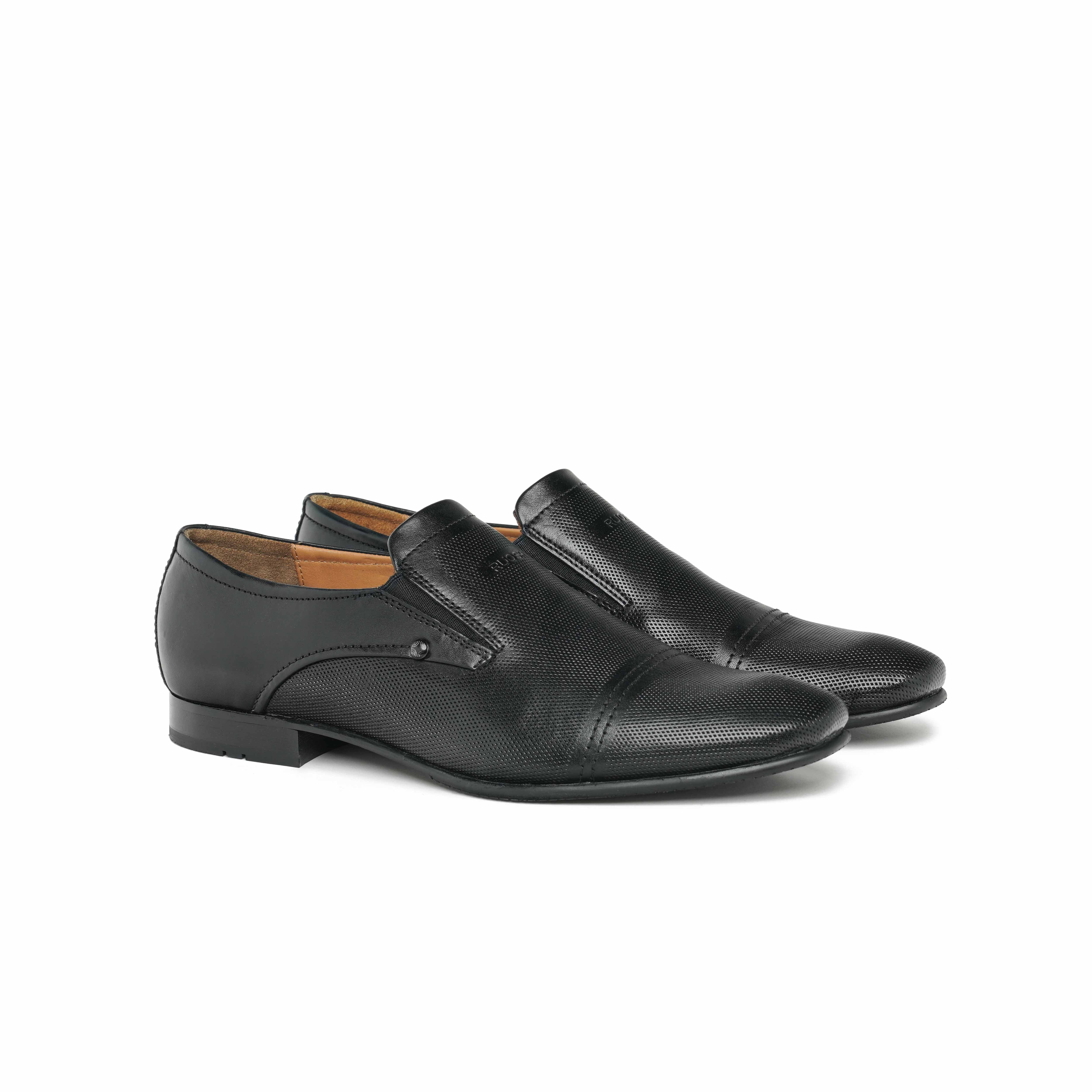 The Lando Ruosh Men Black Formal Slip-On
