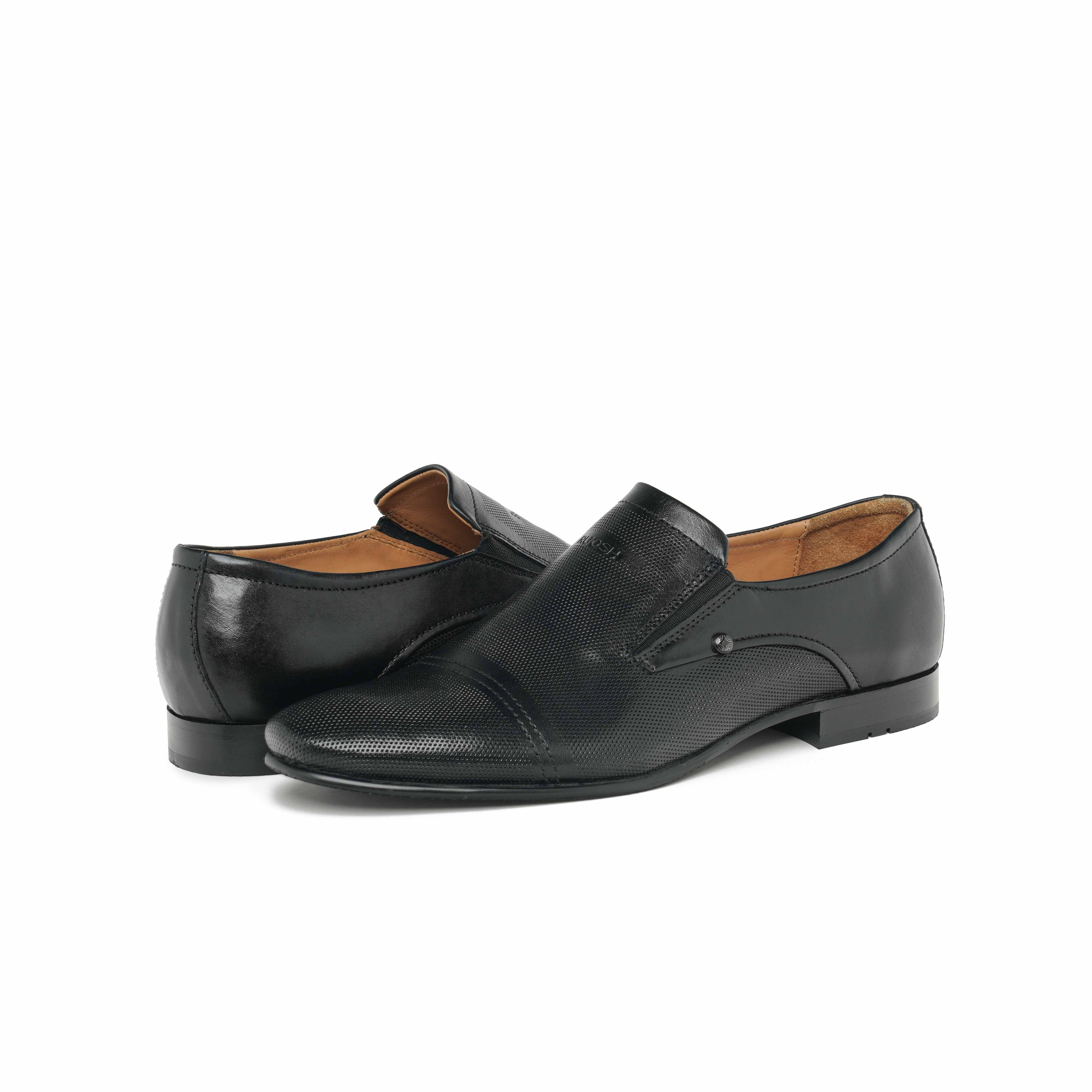 The Lando Ruosh Men Black Formal Slip-On