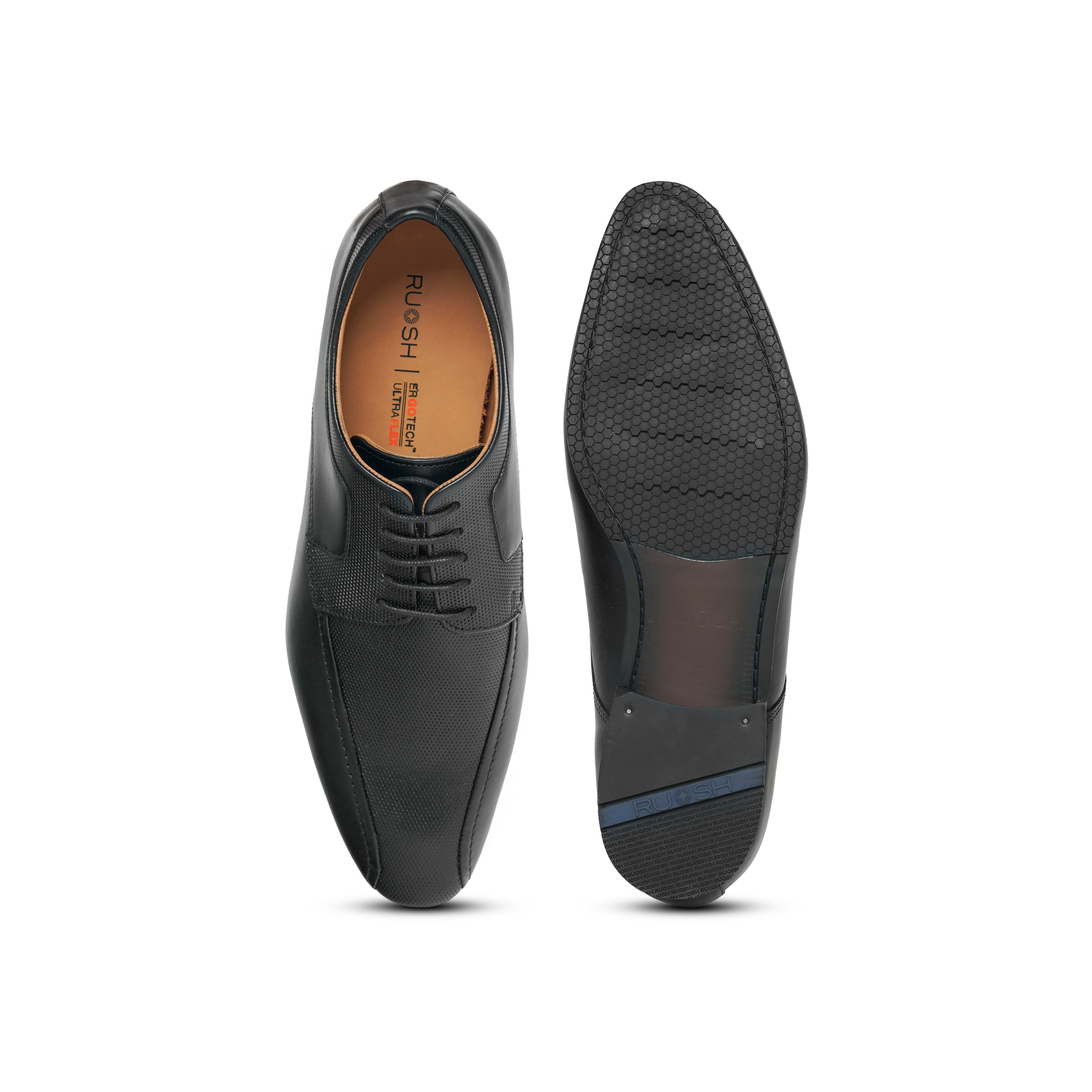 The Lando Ruosh Men Black Bicycle-Cut Lace-Up