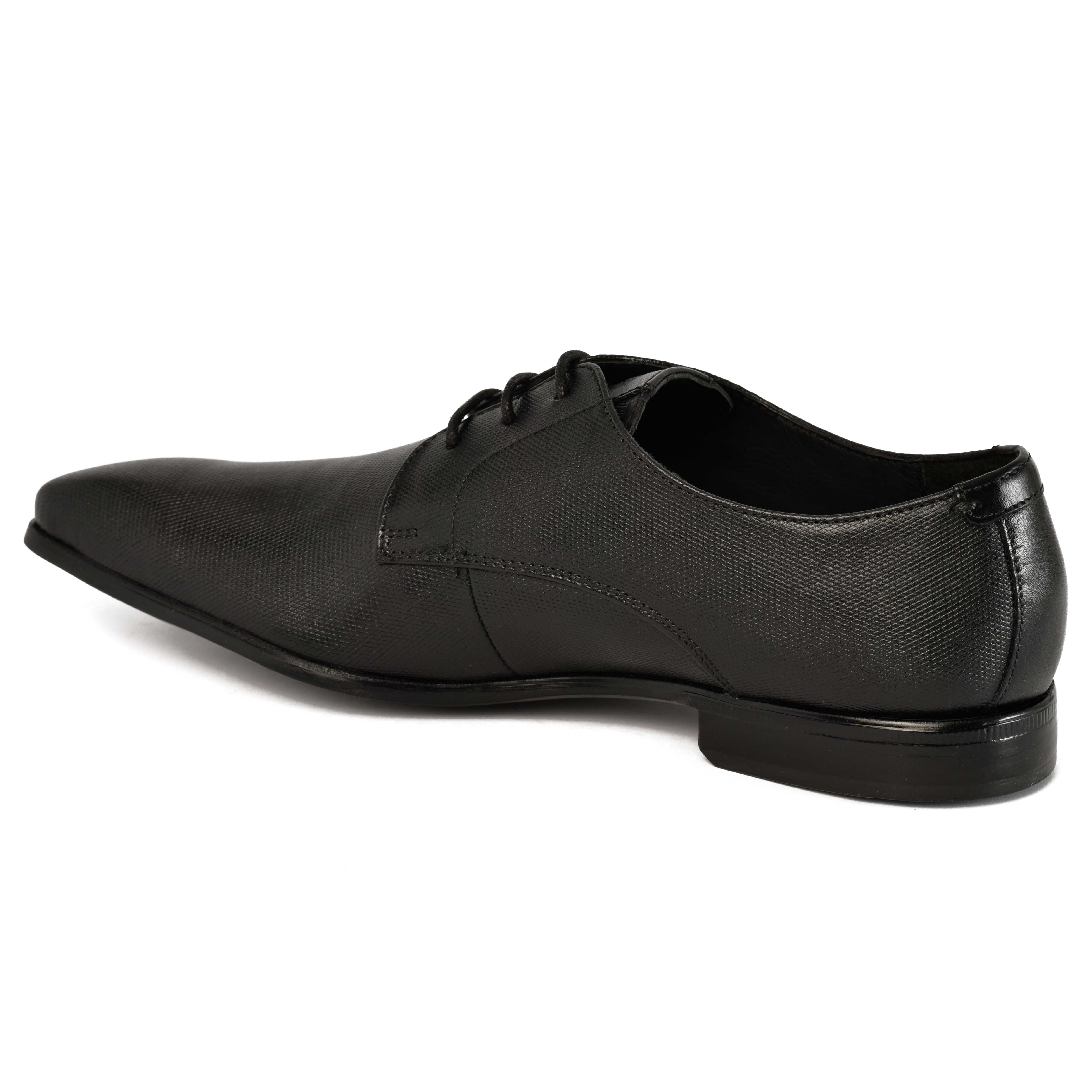 The King Ruosh Men Black Formal Lace-Up