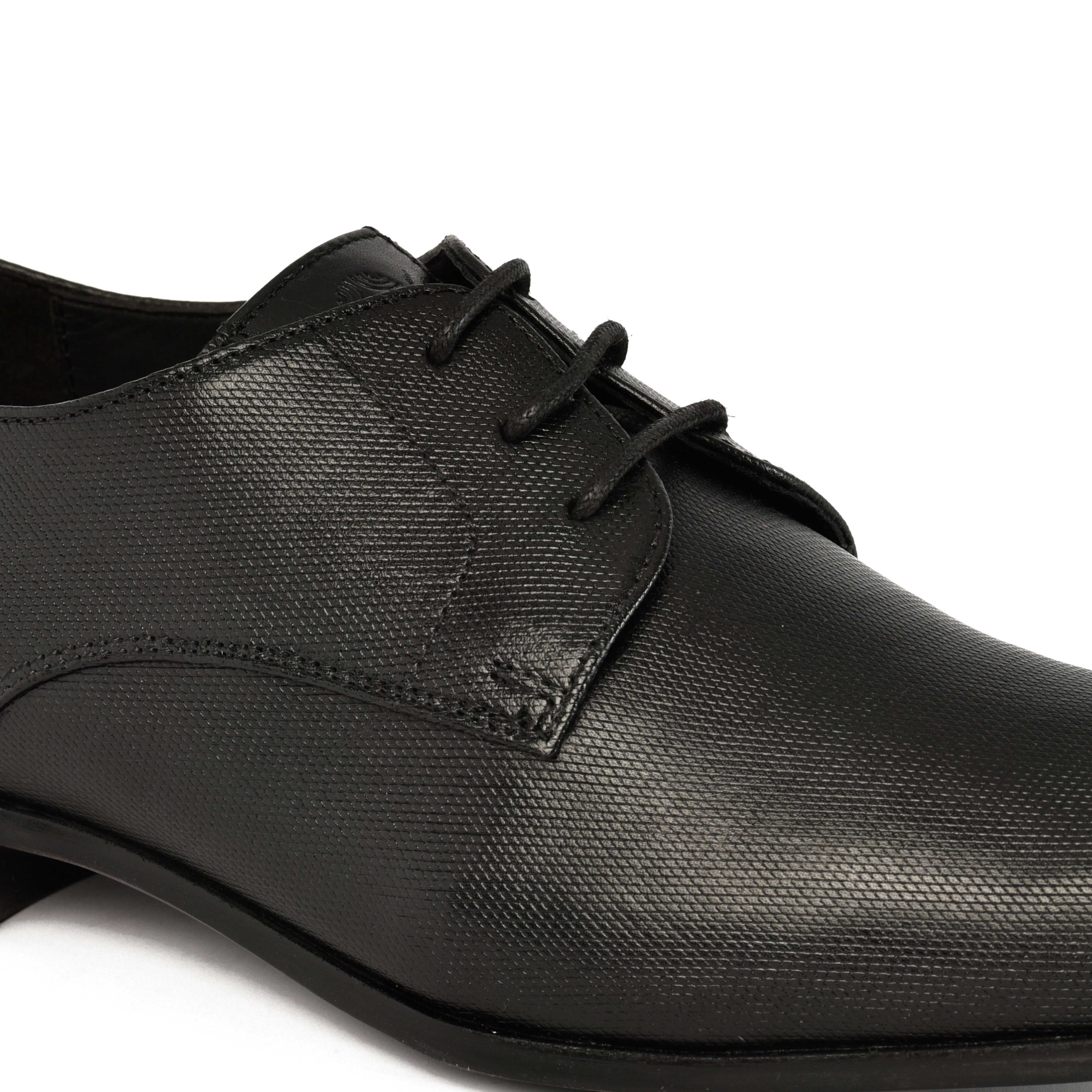 The King Ruosh Men Black Formal Lace-Up
