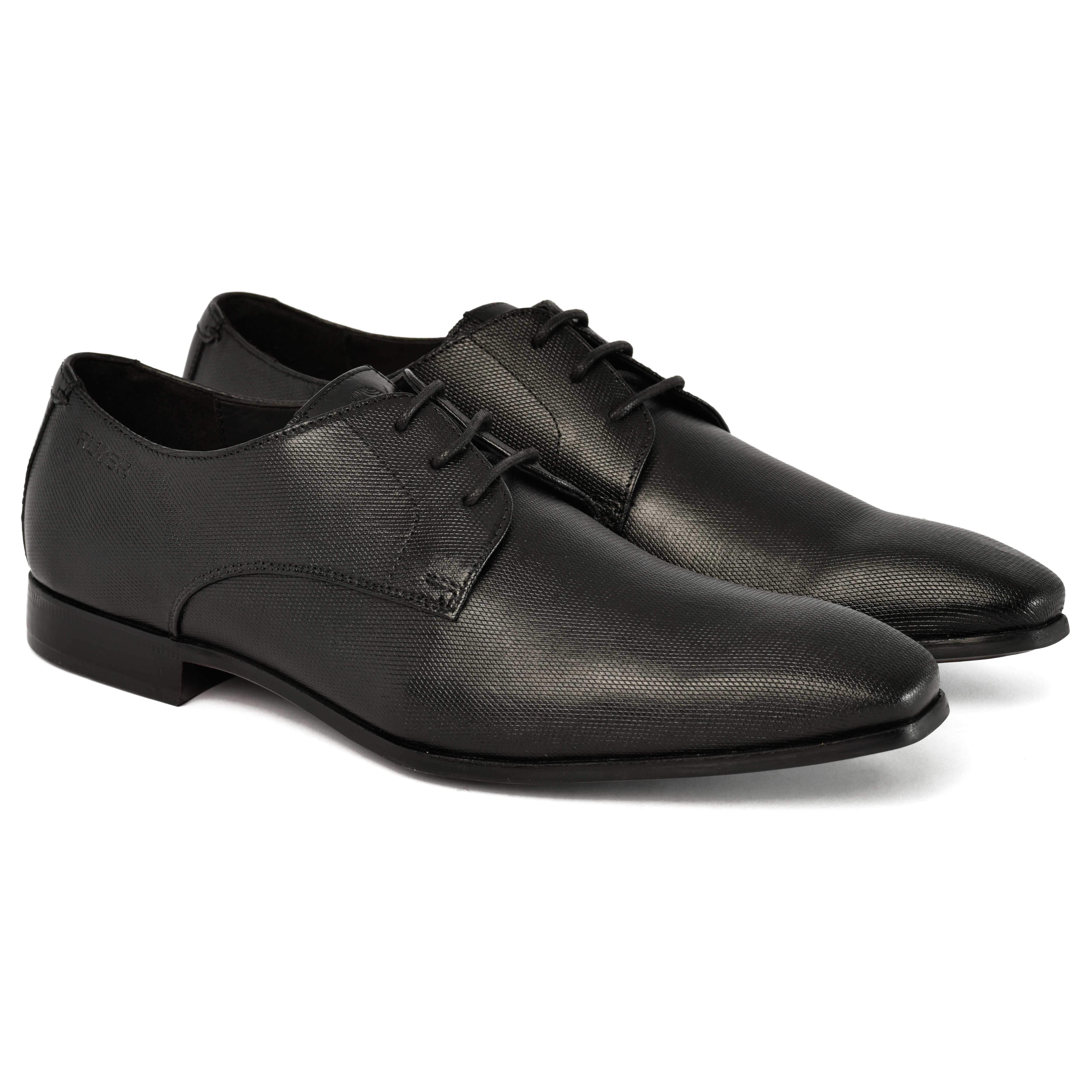 The King Ruosh Men Black Formal Lace-Up