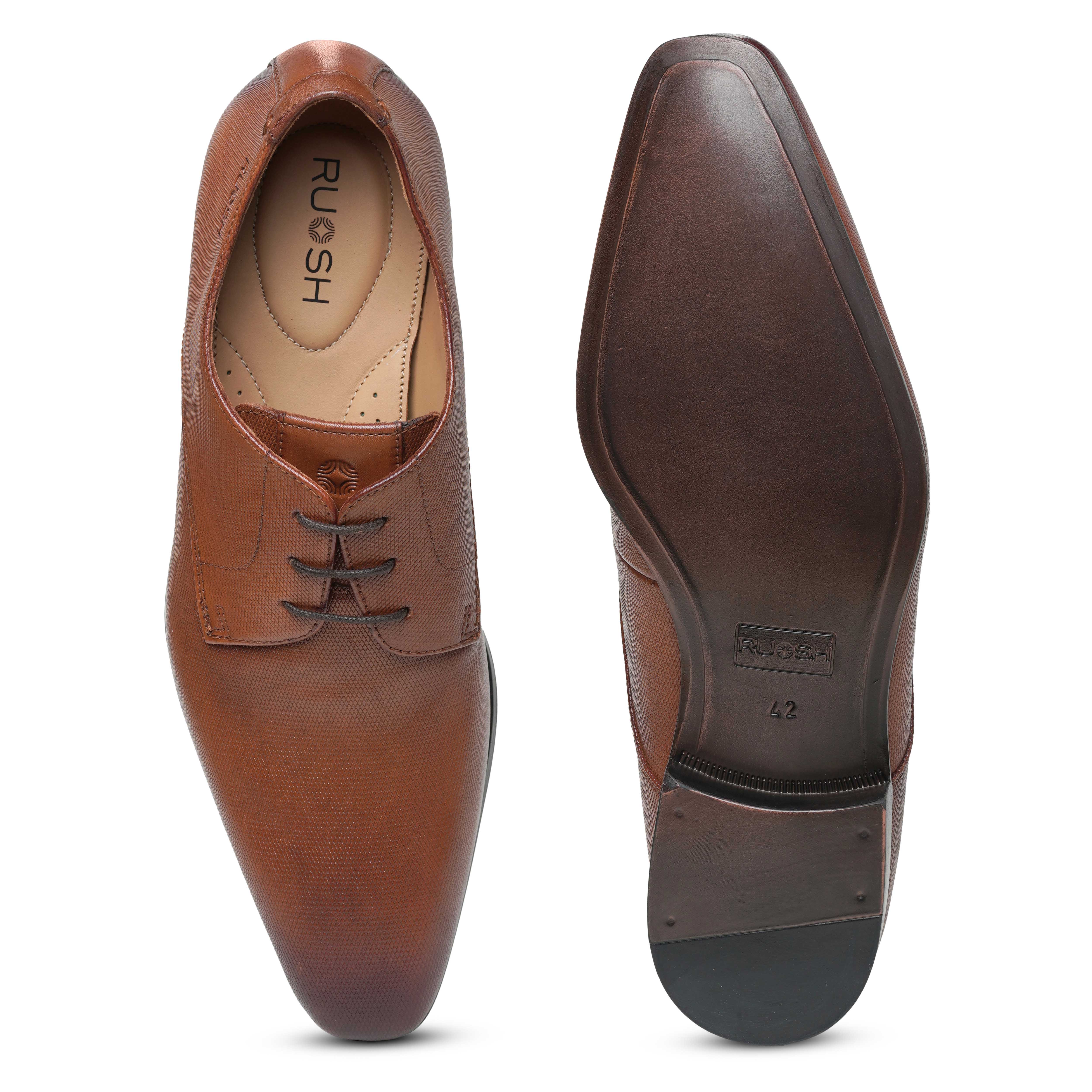 The King Ruosh Men Tan Formal Lace-Up