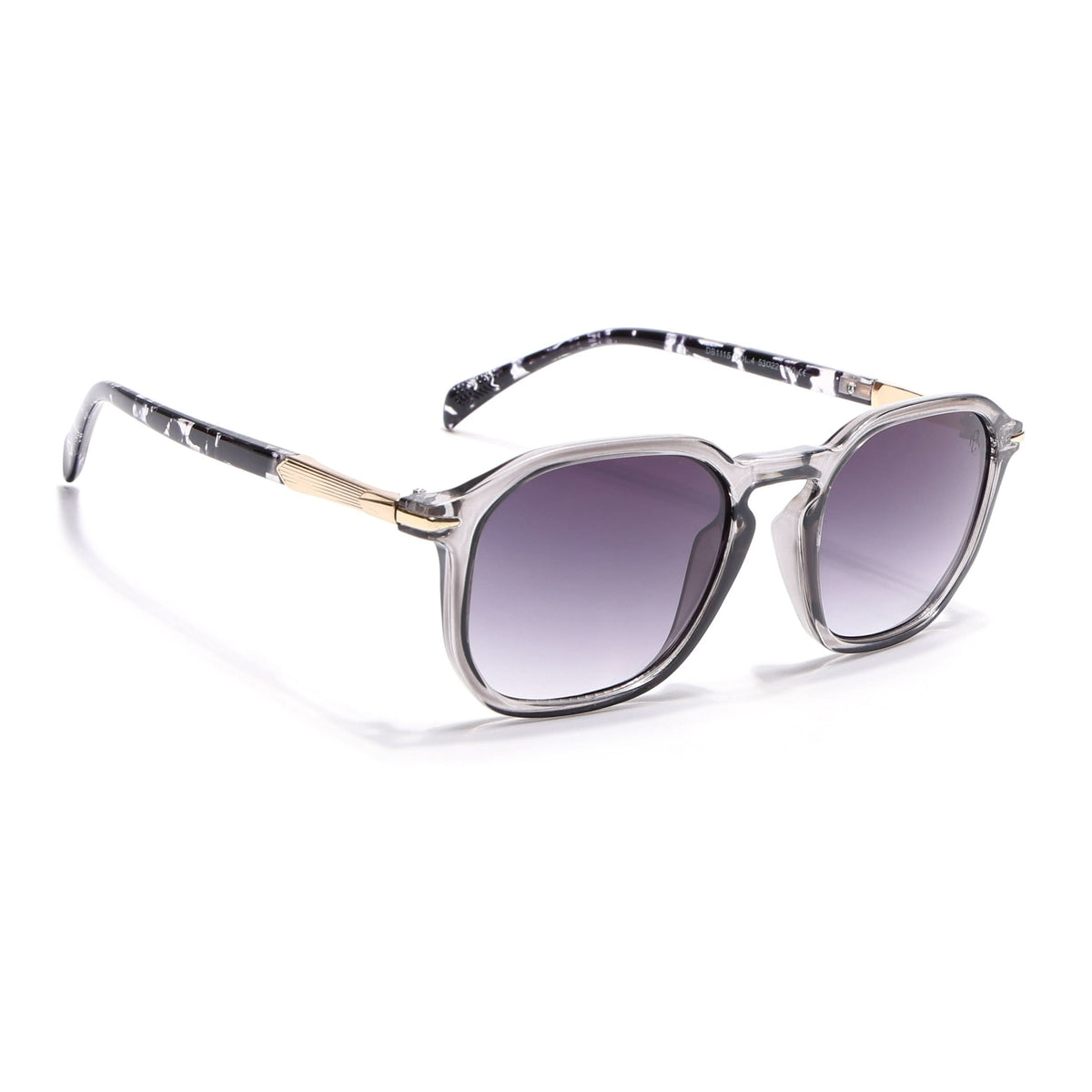 Eyejack Transparent Grey Square Sunglasses for Men and Women - Style 1086 - view 2
