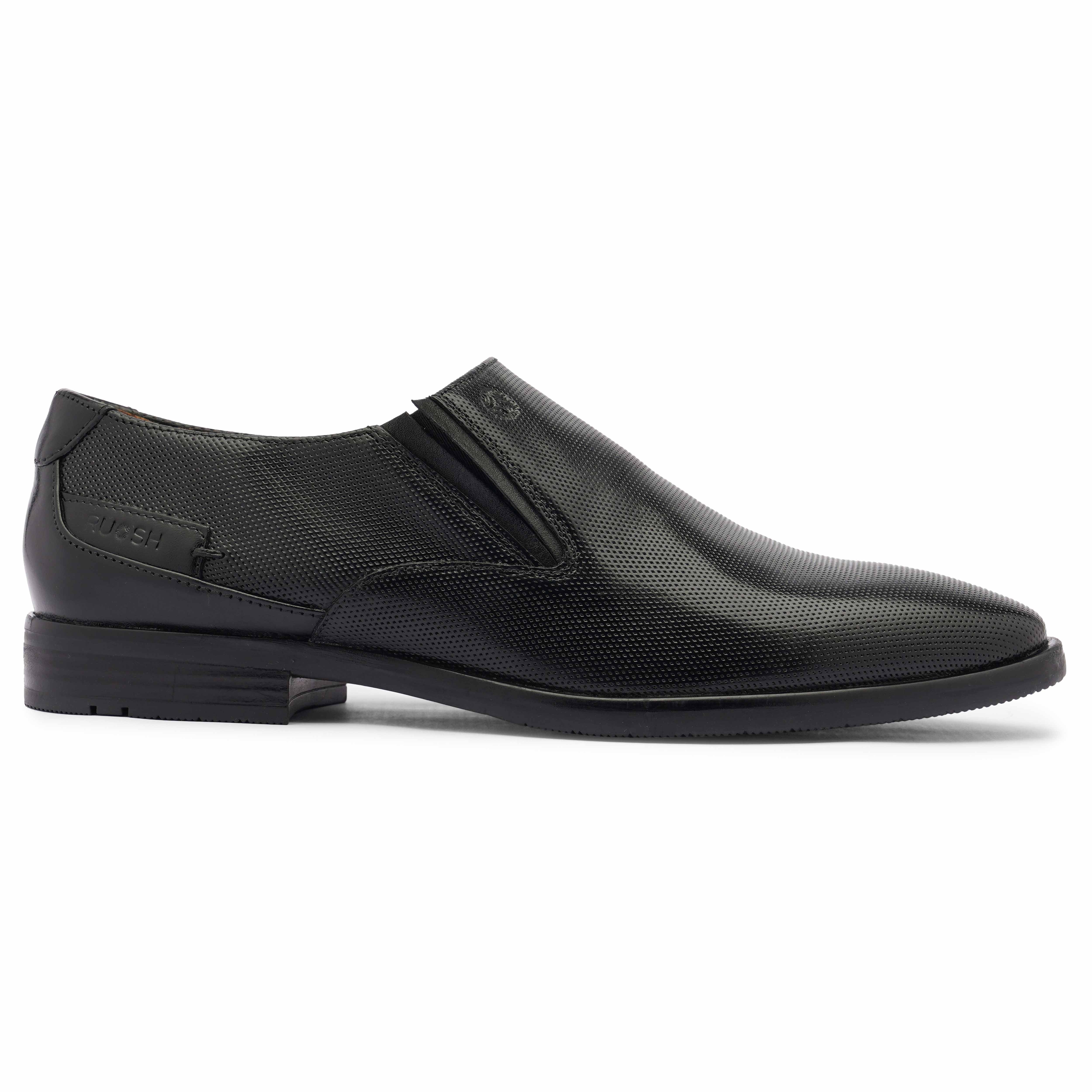 The Newyork Ruosh Men Black Formal Slip-On