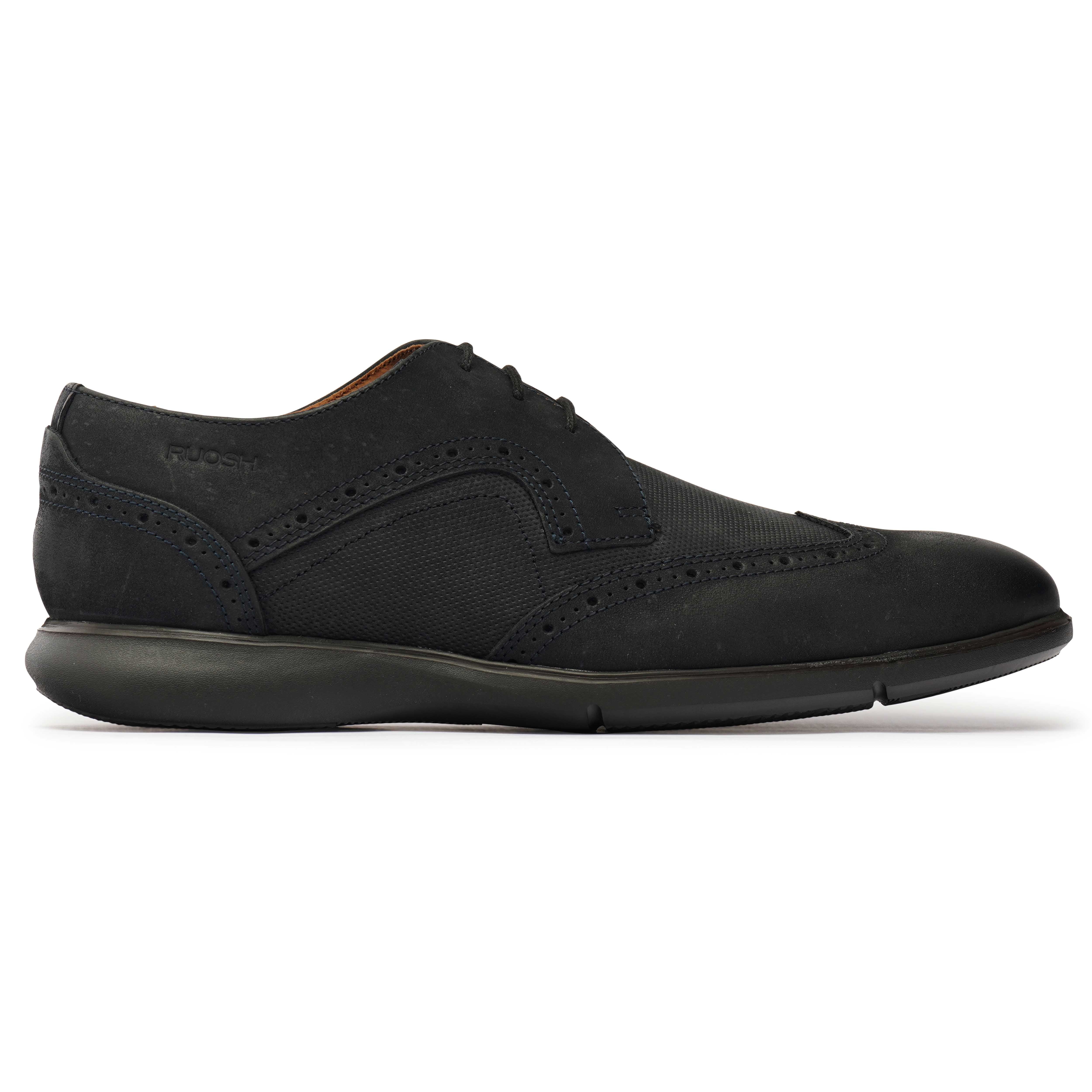 The Hybrid Ruosh Men Navy Wingtip Lace-Up