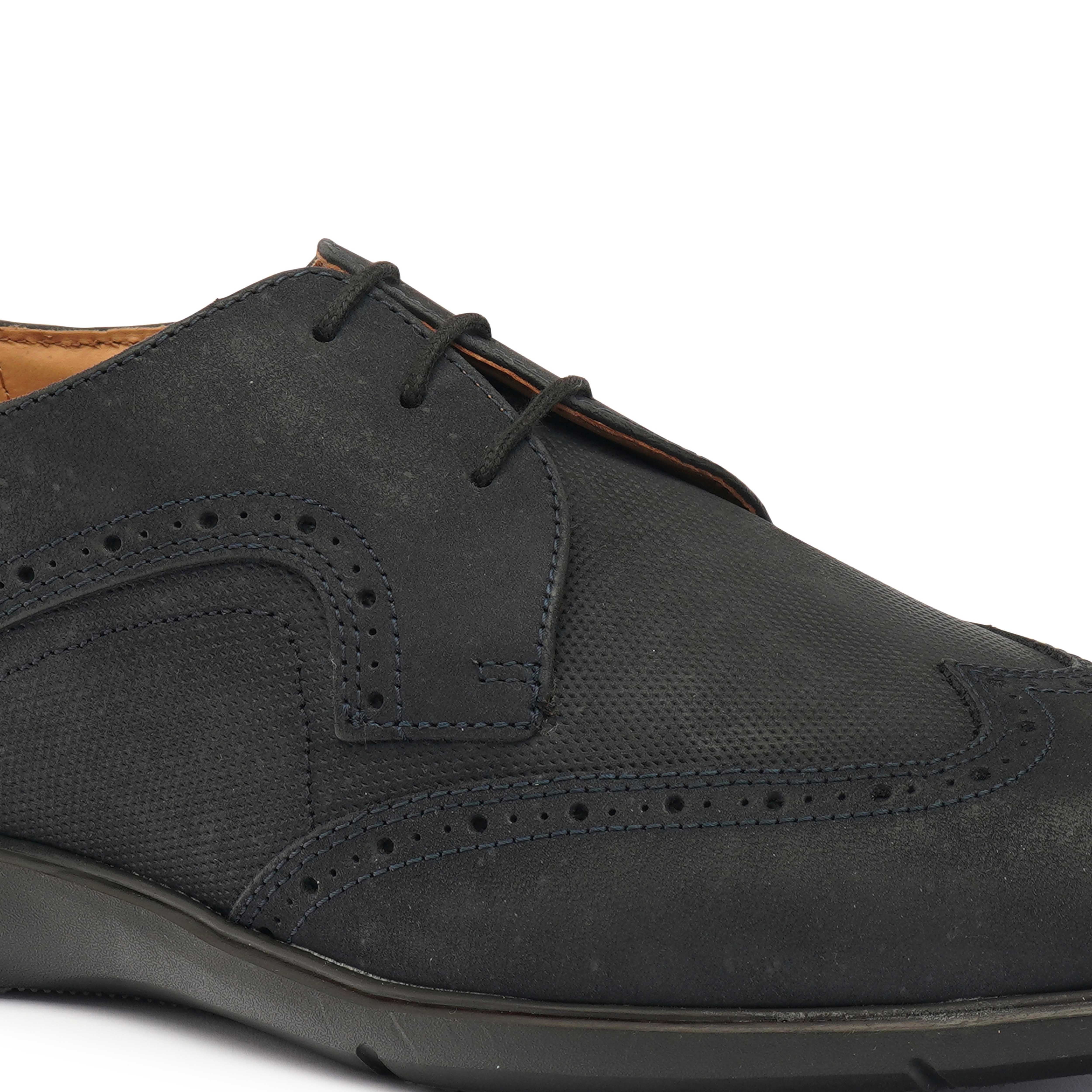 The Hybrid Ruosh Men Navy Wingtip Lace-Up