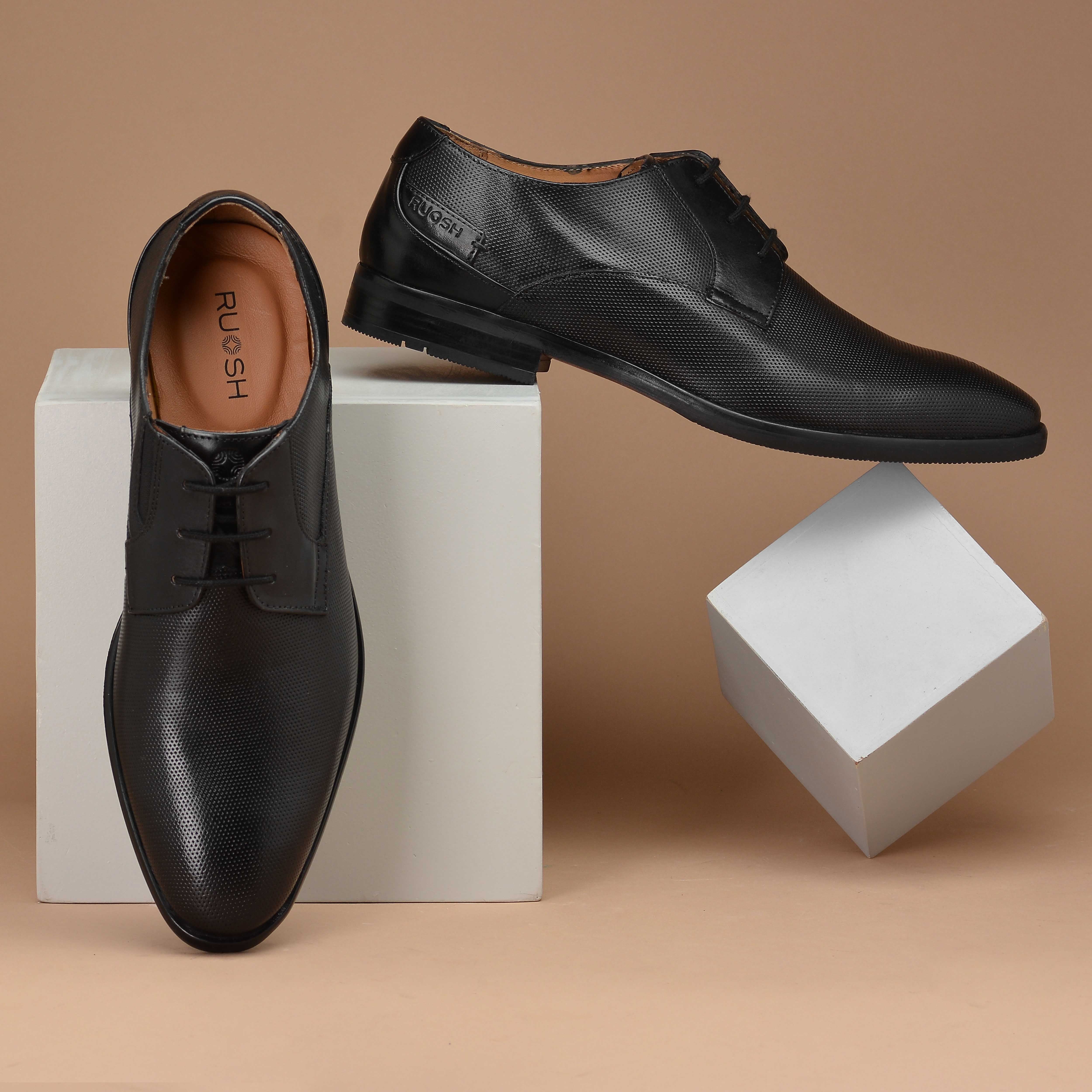The Newyork Ruosh Men Black Formal Lace-Up